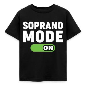 mode soprano activé - T-shirt Enfant - noir - Devant - AI Model Kid Female (0cm)