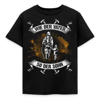 Feuerwehr Feuerwehrmann Vater und Sohn Geschenk - Kinder T-Shirt - Schwarz - Vorne - AI Model Kid Female (0cm)