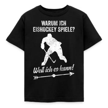 Eishockey - Kinder T-Shirt - Schwarz - Vorne - AI Model Kid Female (0cm)