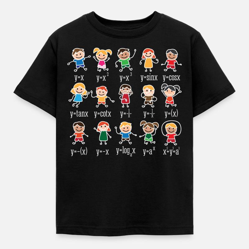 Math dance math class shirt - Kids' T-Shirt - black