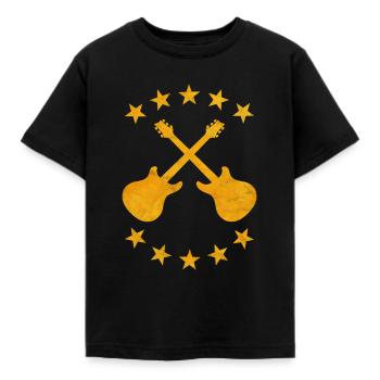 guitar - Kids' T-Shirt - black - Front - AI Model Kid Female (0cm)