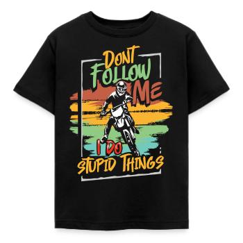 Motocross - Kinder T-Shirt - Schwarz - Vorne - AI Model Kid Female (0cm)