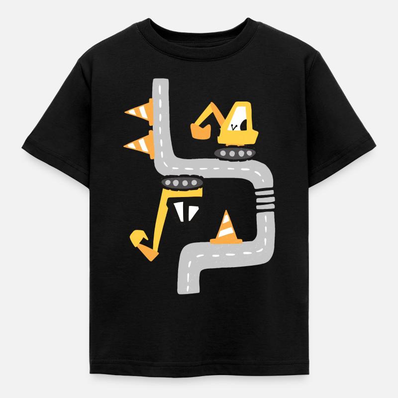 Baustelle - Kinder T-Shirt - Schwarz
