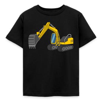 Bagger - Kinder T-Shirt - Schwarz - Vorne - AI Model Kid Female (0cm)