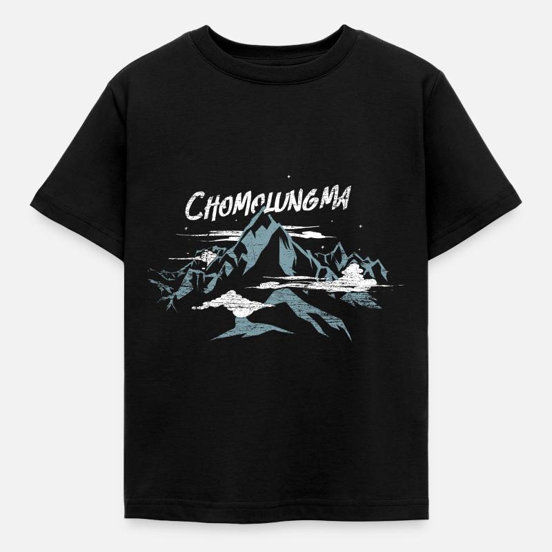 Chomolungma - Kinder T-Shirt - Schwarz