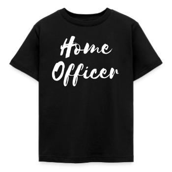Home officer in the home office - Kids' T-Shirt - black - Front - AI Model Kid Female (0cm)