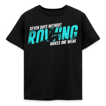 Aviron jeu de mots - T-shirt Enfant - noir - Devant - AI Model Kid Female (0cm)