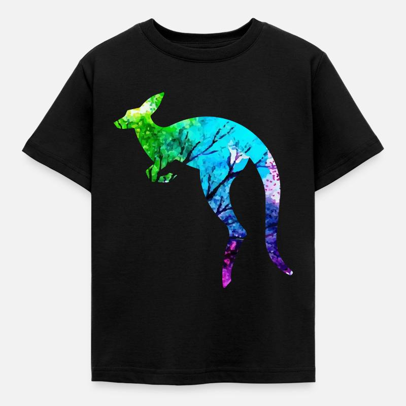 kangaroo - Kids' T-Shirt - black