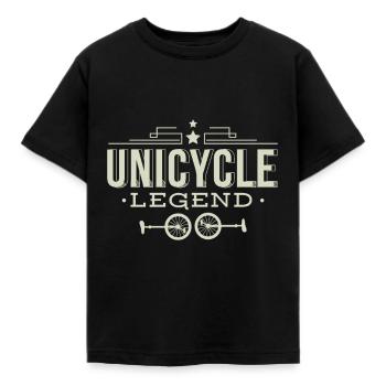 Unicycle Legend Funny Einrad - Kinder T-Shirt - Schwarz - Vorne - AI Model Kid Female (0cm)