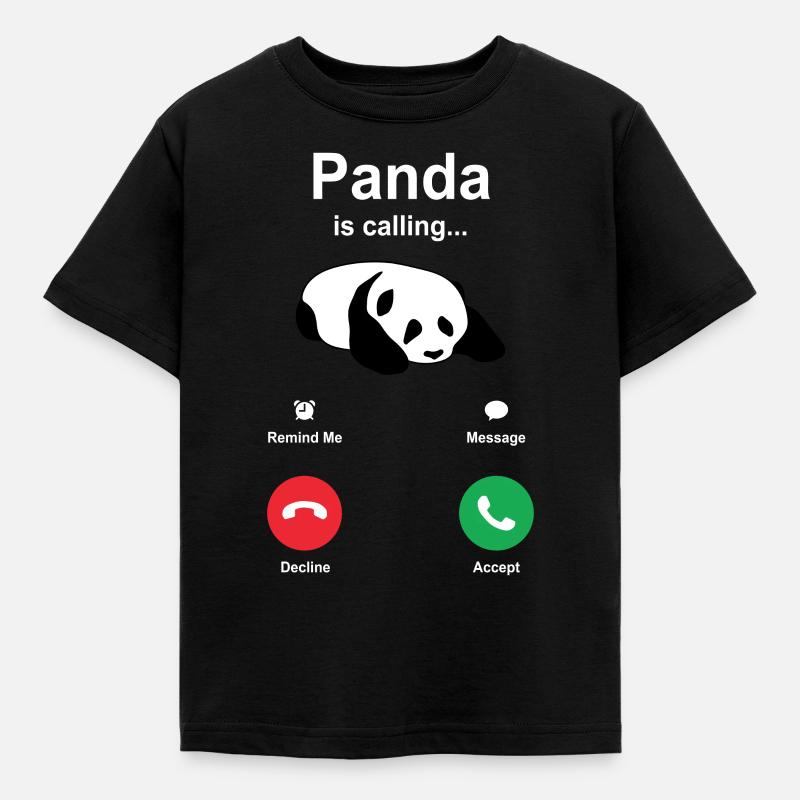 panda - Kids' T-Shirt - black