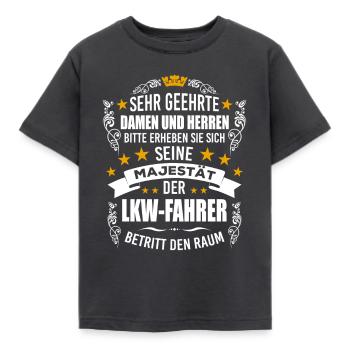 Trucker - Kinder T-Shirt - Dunkelgrau - Vorne - AI Model Kid Female (0cm)