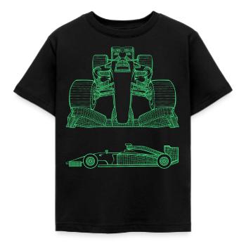 Voiture de course en 3D formule de course voiture de course 1 un - T-shirt Enfant - noir - Devant - AI Model Kid Female (0cm)