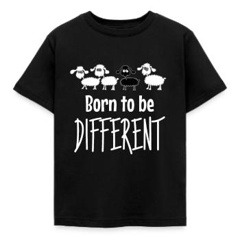 Né pour être différent. Mouton noir - T-shirt Enfant - noir - Devant - AI Model Kid Female (0cm)