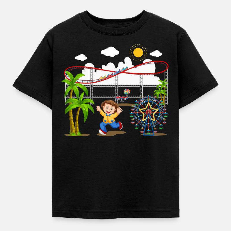 Freizeitpark - Kinder T-Shirt - Schwarz