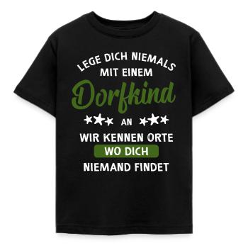 Dorfkind - Kinder T-Shirt - Schwarz - Vorne - AI Model Kid Female (0cm)