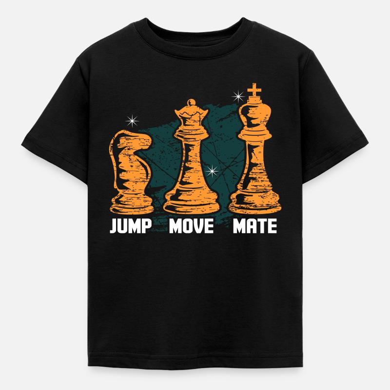 Schach - Kinder T-Shirt - Schwarz