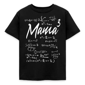 Mama hoch 3 dreifache Mutter Mathe Lehrerin - Kinder T-Shirt - Schwarz - Vorne - AI Model Kid Female (0cm)
