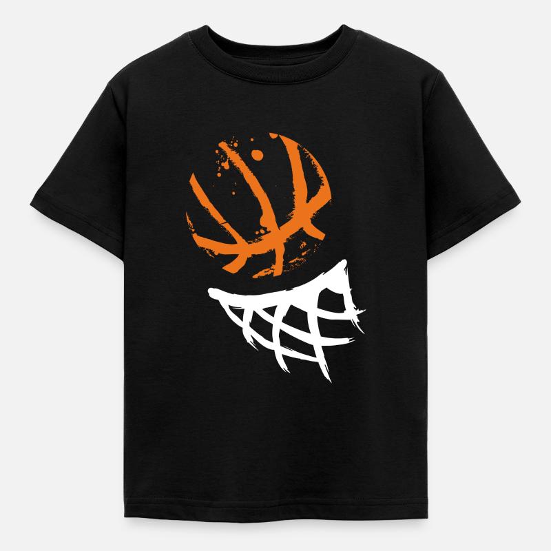 Panier de basket - T-shirt Enfant - noir