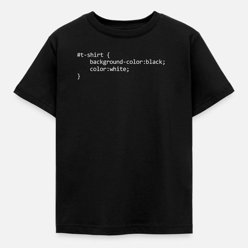 Couleur d'arrière-plan CSS noir développeur web drôle - T-shirt Enfant - noir