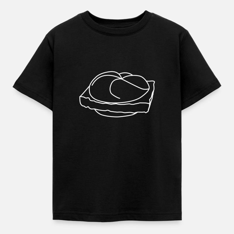 Leberkäse Leberkas Brötchen Fleischkäse - Kinder T-Shirt - Schwarz