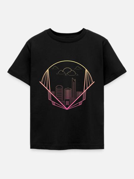 skyline - Kinder T-Shirt - Schwarz