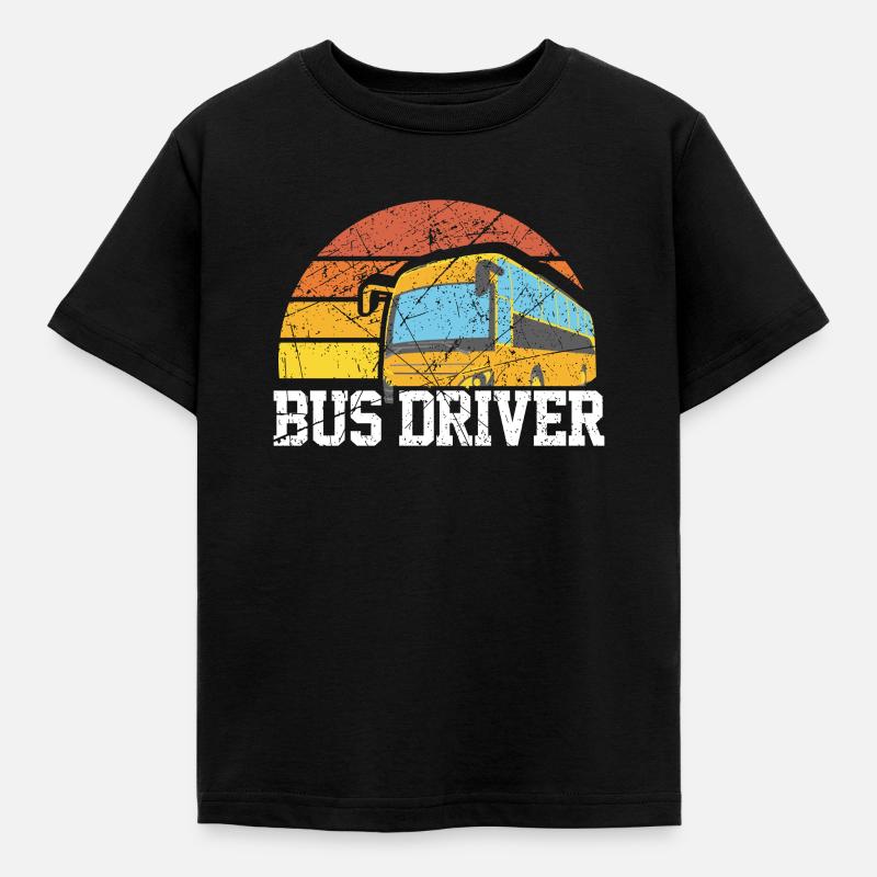 Bus Driver School Bus - Kinder T-Shirt - Schwarz