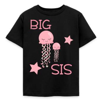Big sis - Kinder T-Shirt - Schwarz - Vorne - AI Model Kid Female (0cm)