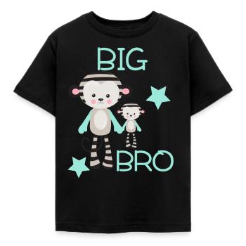 Big bro, big brother - Kids' T-Shirt - black - Front - AI Model Kid Female (0cm)
