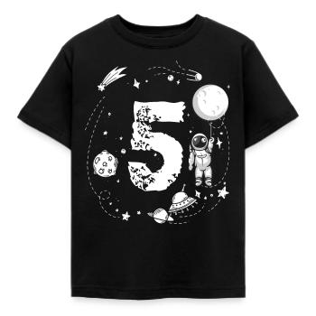 Kinder Weltraum Astronaut 5. Geburtstag Astronaut - Kinder T-Shirt - Schwarz - Vorne - AI Model Kid Female (0cm)