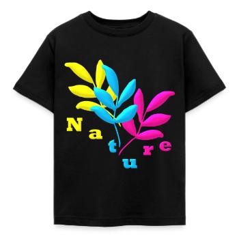 Natur - T-shirt barn - svart - Fram - AI Model Kid Female (0cm)
