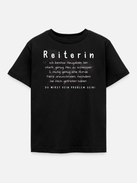Reiterin - Kinder T-Shirt - Schwarz