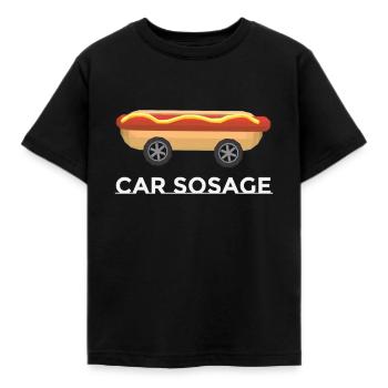 Car Sosage - Kids' T-Shirt - black - Front - AI Model Kid Female (0cm)