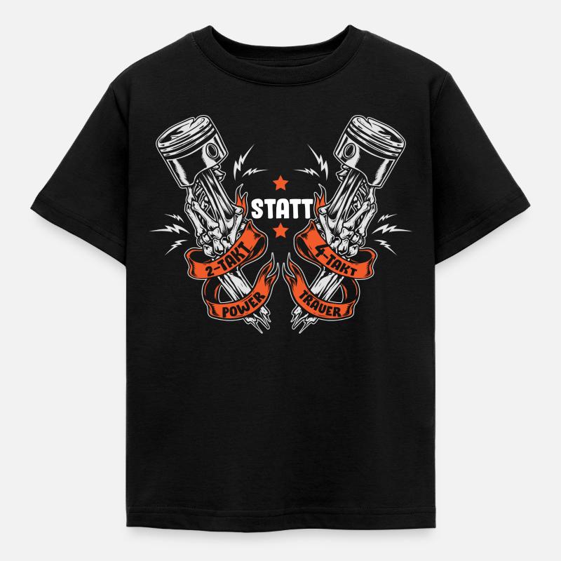 Puissance 2 temps, cyclomoteur, Simmi, 50cc, DDR S51 - T-shirt Enfant - noir