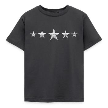 White vintage stars - Kids' T-Shirt - dark grey - Front - AI Model Kid Female (0cm)