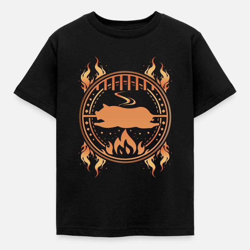 Grill cochon de lait - T-shirt Enfant - noir