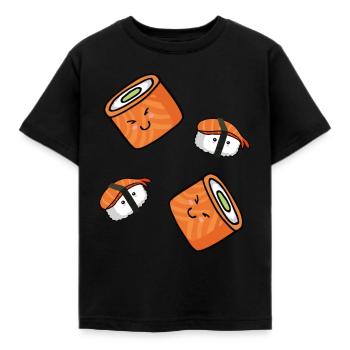 Sushi Bad Funny Design for Japan Fans - Kids' T-Shirt - black - Front - AI Model Kid Female (0cm)