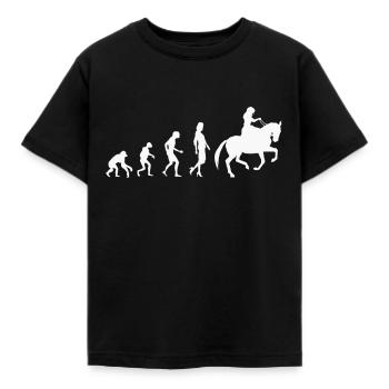 Horse Evolution Iceland horse Tölt rider - Kids' T-Shirt - black - Front - AI Model Kid Female (0cm)