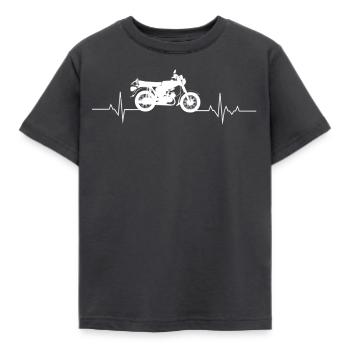 Simson, Simmi S51, idée cadeau cyclomoteur Ossi 50cc - T-shirt Enfant - charbon - Devant - AI Model Kid Female (0cm)
