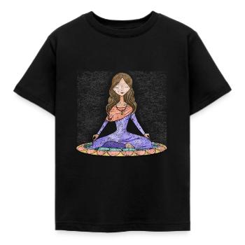 méditation - T-shirt Enfant - noir - Devant - AI Model Kid Female (0cm)