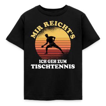 Tischtennis - Kinder T-Shirt - Schwarz - Vorne - AI Model Kid Female (0cm)