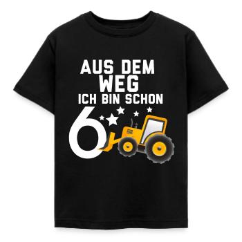 Aus dem Weg Ich bin 6 Jahre Geburtstag Geschenk - Kinder T-Shirt - Schwarz - Vorne - AI Model Kid Female (0cm)