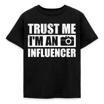 Trust me i'm an influencer - Kids' T-Shirt - black - Front - AI Model Kid Female (0cm)