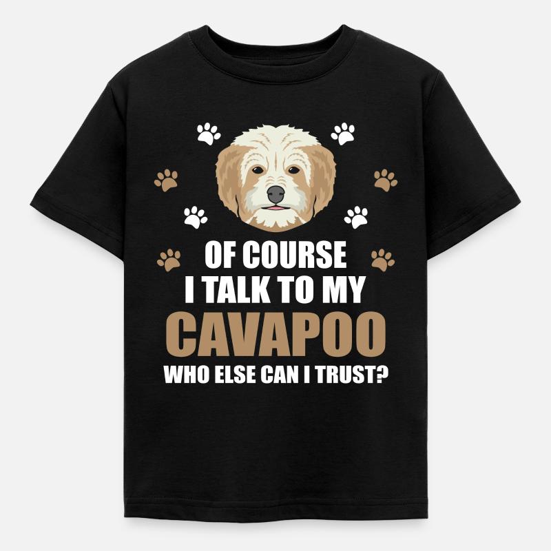 Cavapoo dog shirt gift idea - Kids' T-Shirt - black