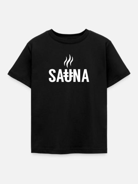 Sauna - Kinder T-Shirt - Schwarz