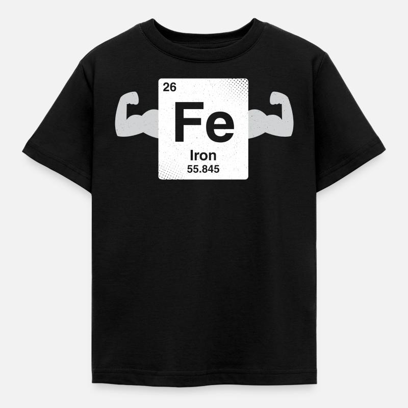Eisen - nerdiges und geeky Geschenk - Kinder T-Shirt - Schwarz