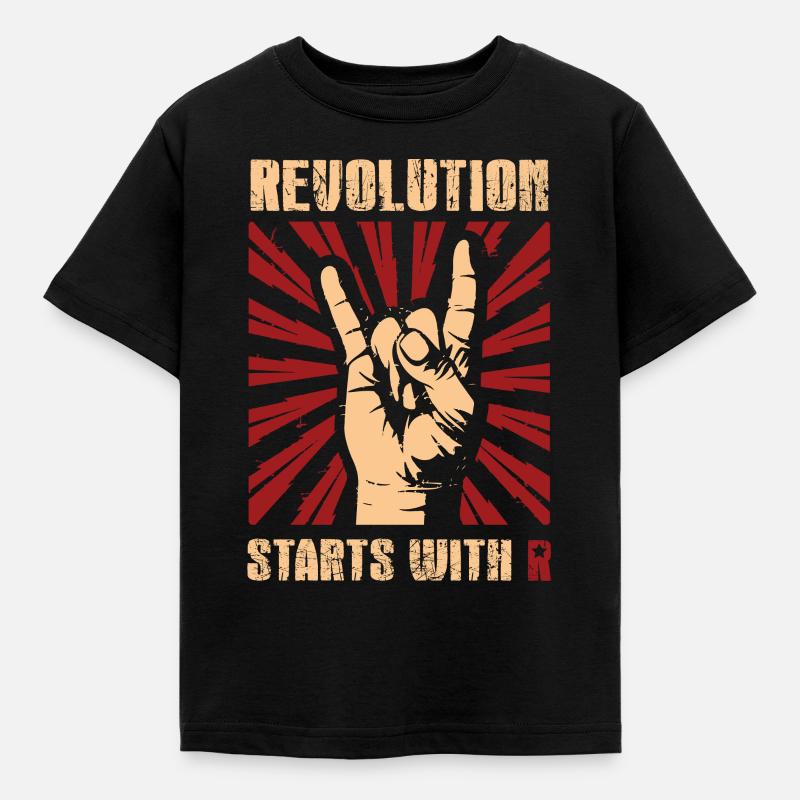 Funny gift revolution liberation revolt shi - Kids' T-Shirt - black