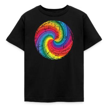 Regnbue - Børne-T-shirt - sort - Foran - AI Model Kid Female (0cm)