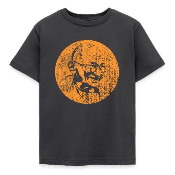 Grungy Gandhi - T-shirt Enfant - charbon - Devant - AI Model Kid Female (0cm)