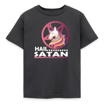 Hail Satan - Kids' T-Shirt - dark grey - Front - AI Model Kid Female (0cm)