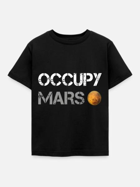 Occupy Mars - Project Geschenkideen - Kinder T-Shirt - Schwarz